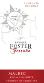 Enrique Foster Terruno Lunlunta Malbec 2008 Front Label