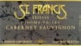 St. Francis Reserve Cabernet Sauvignon 1996 Front Label