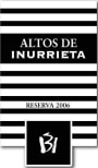 Bodegas Inurrieta Altos de Inurrieta Reserva 2006 Front Label