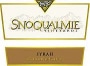 Snoqualmie Syrah 2001 Front Label