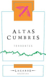 Lagarde Altas Cumbres Torrontes 2013 Front Label