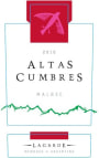 Lagarde Altas Cumbres Malbec 2010 Front Label