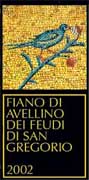 Feudi di San Gregorio Fiano di Avellino 2002 Front Label