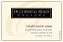 Occidental Road Cellars Estate Pinot Noir 2013  Front Label