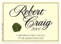 Robert Craig Cellars Carneros-Napa Valley Chardonnay 2001 Front Label