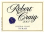 Robert Craig Cellars Central Coast Syrah 2001 Front Label
