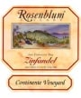 Rosenblum Cellars Continente Vineyard Zinfandel 2001 Front Label