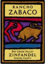 Rancho Zabaco Dry Creek Zinfandel 2001 Front Label