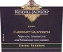 Kendall-Jackson Grand Reserve Cabernet Sauvignon 2001 Front Label