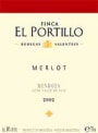 Portillo Merlot 2002 Front Label