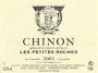 Charles Joguet Chinon Les Petites Roches 2002 Front Label