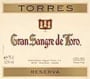 Torres Sangre de Toro 2002 Front Label
