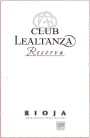 Bodegas Altanza Club Lealtanza Rioja Reserva 2007 Front Label