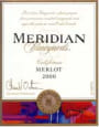 Meridian Merlot 2001 Front Label