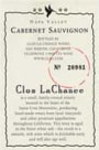 Clos LaChance Cabernet Sauvignon 2000 Front Label