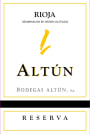 Bodegas Altun Rioja Reserva 2010 Front Label