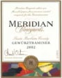 Meridian Santa Barbara Gewurztraminer 2002 Front Label