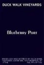 Duck Walk Blueberry Port (375ML half-bottle) 2002 Front Label