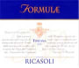 Barone Ricasoli Formulae Sangiovese 2001 Front Label
