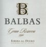 Bodegas Balbas Gran Reserva 1996 Front Label