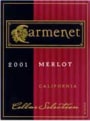 Carmenet Merlot 2001 Front Label