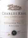 Charles Krug Alexander Valley Zinfandel 2000 Front Label