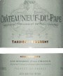 Tardieu-Laurent Chateaneuf du Pape 2001 Front Label