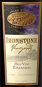 Ironstone Old Vine Zinfandel 2001 Front Label