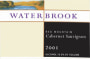 Waterbrook Red Mountain Cabernet Sauvignon 2001 Front Label