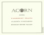 ACORN Winery Alegria Vineyards Cabernet Franc 2003 Front Label
