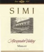 Simi Sonoma County Merlot 2002 Front Label