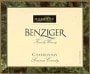 Benziger Reserve Chardonnay 2001 Front Label