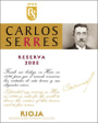Carlos Serres Reserva 2005 Front Label