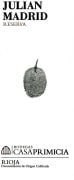 Bodegas Primicia Julian Madrid Reserva de Familia 2011 Front Label