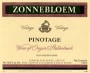 Zonnebloem Pinotage 2001 Front Label