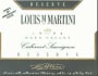 Louis Martini Napa Valley Cabernet Sauvignon 2001 Front Label