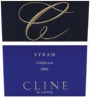 Cline Syrah 2002 Front Label