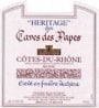 Caves des Papes Cotes Du Rhone Heritage 2001 Front Label