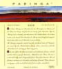 Paringa Merlot 2003 Front Label