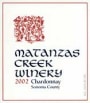Matanzas Creek Sonoma County Chardonnay 2002 Front Label