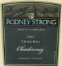 Rodney Strong Chalk Hill Chardonnay 2002 Front Label
