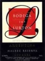 Bodega Lurton Riserva Malbec 2002 Front Label