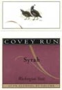 Covey Run Syrah 2002 Front Label
