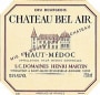 Chateau Bel Air Haut-Medoc 2000 Front Label