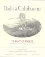 Badia a Coltibuono Chianti Classico 2001 Front Label