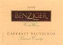 Benziger Sonoma County Cabernet Sauvignon 2001 Front Label