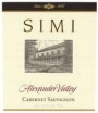 Simi Alexander Valley Cabernet Sauvignon 2002 Front Label