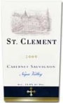 St. Clement Cabernet Sauvignon 2000 Front Label