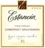 Estancia Paso Robles Cabernet Sauvignon 2002 Front Label