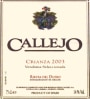 Felix Callejo Callejo Crianza 2003 Front Label